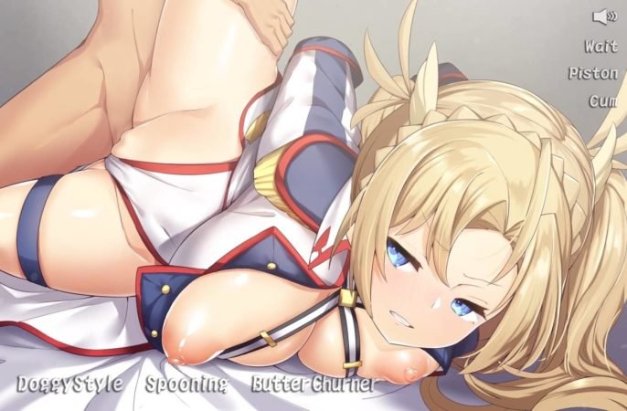 flirty lovey sex with a blonde twintails knightess